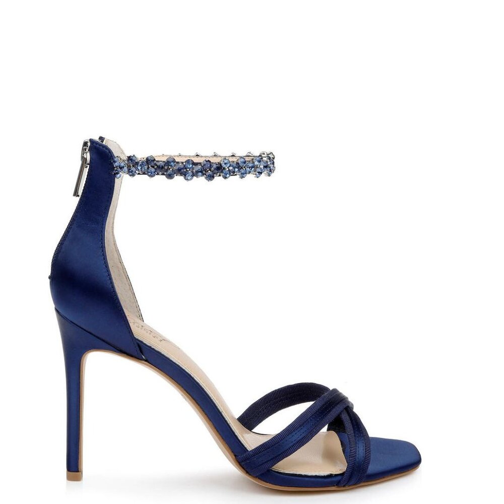 Bashwood Handmade Blue Leather Sandal for Women